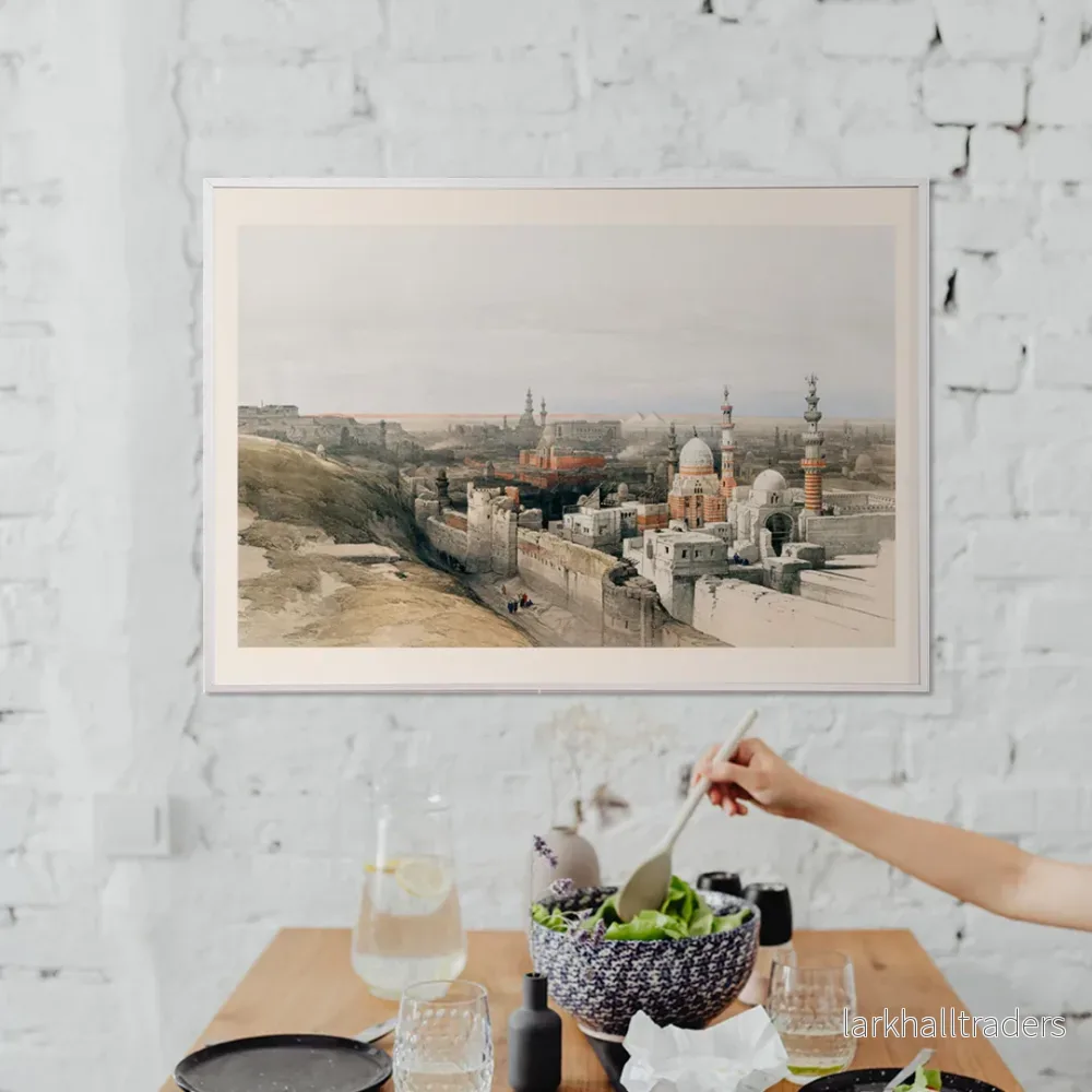 Utsikt västerut i Kairo Poster