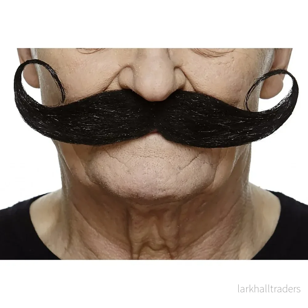 Mustasch, showman svart