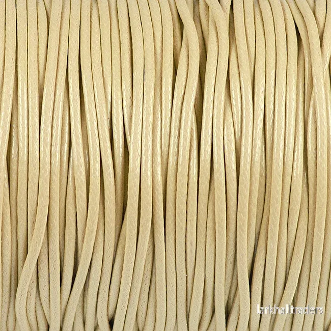 Vaxat polyestersnöre, naturlig, 1,5mm, 5m