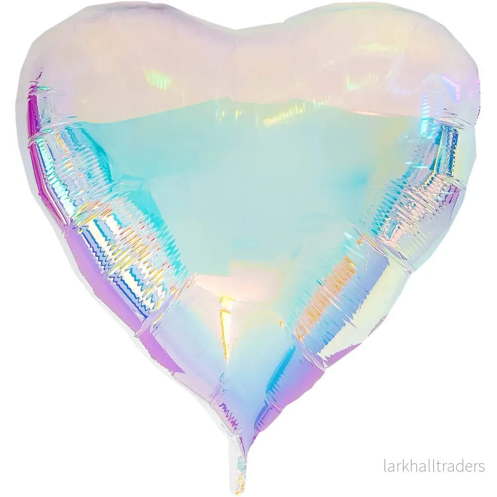 Folieballong, hjärta iridescent XXL 103x107 cm