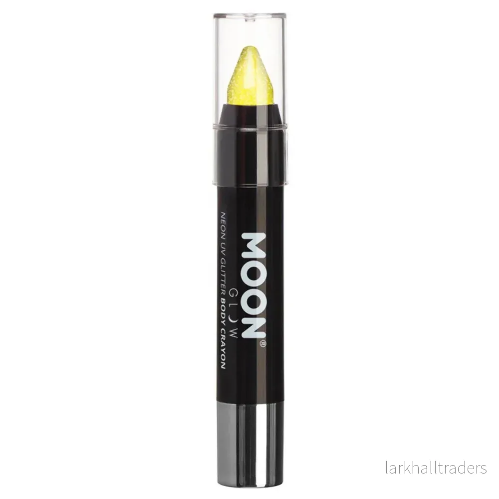 Moon Glow – Neon UV Glitter Body Crayons, yellow 3,5 g Moon Glow – Neon UV Glitter Body Crayons, yellow 3,5 g