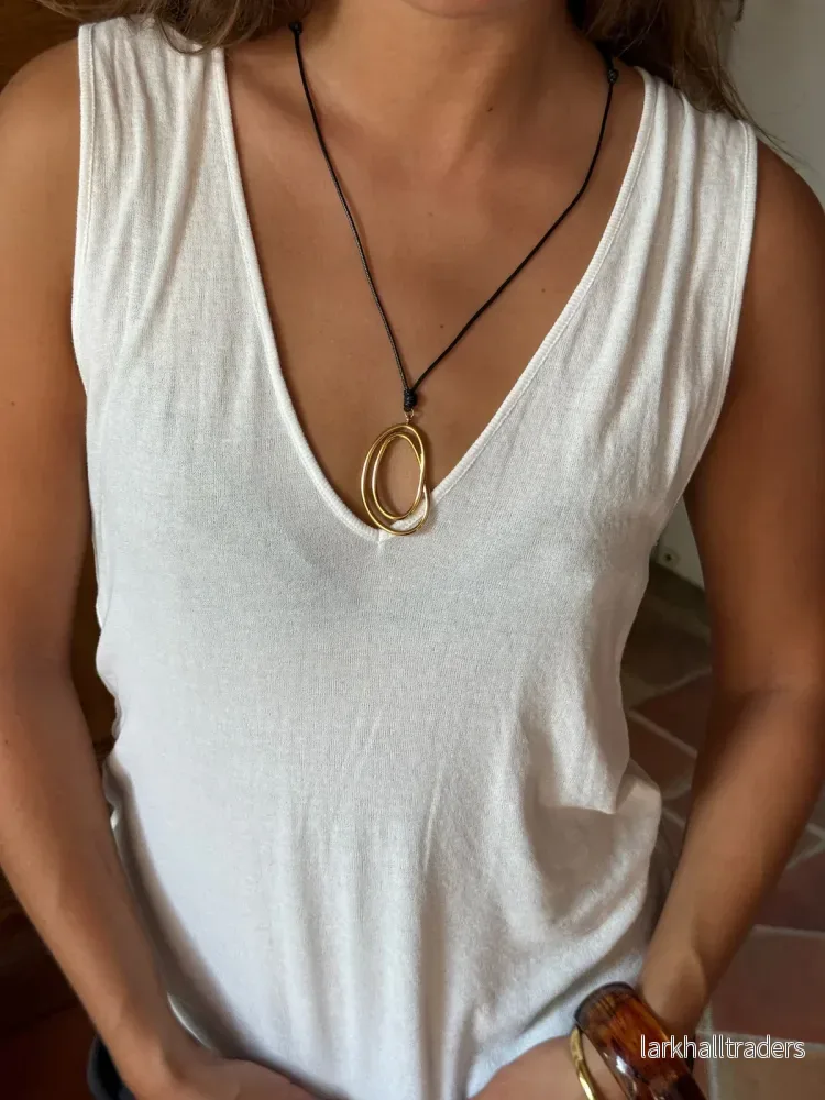GRASSE – Guld Swirl Halsband