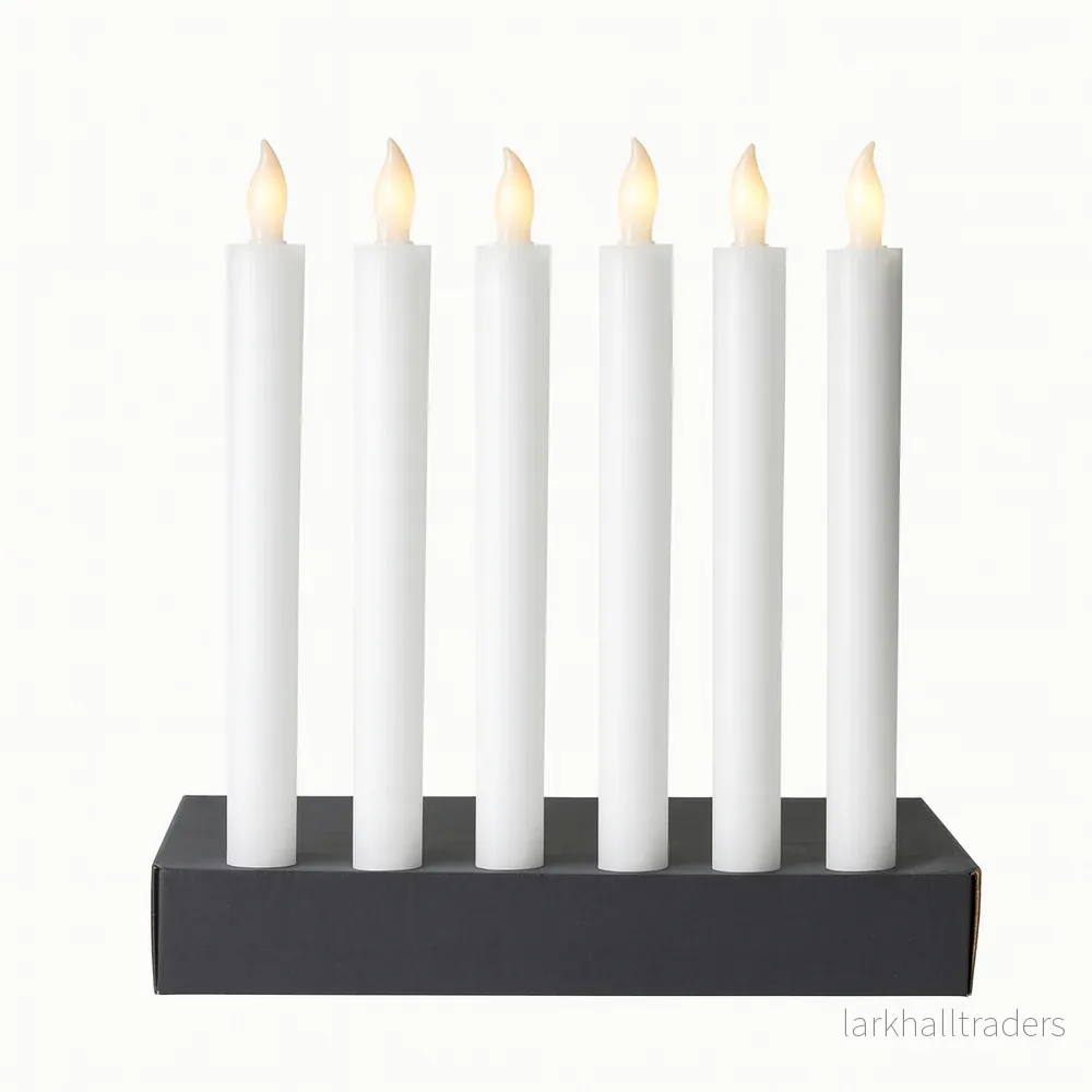 LED kronljus i äkta vax – 6 st. – 24,5 cm – med timerfunktion - Bild 3