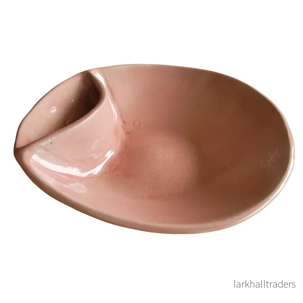 Handgjord olivskål - rosa - Bild 3