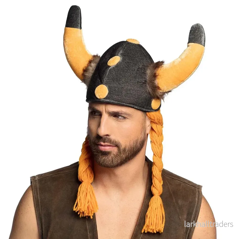 Vikingshjälm med hår Vikingshjälm med hår
