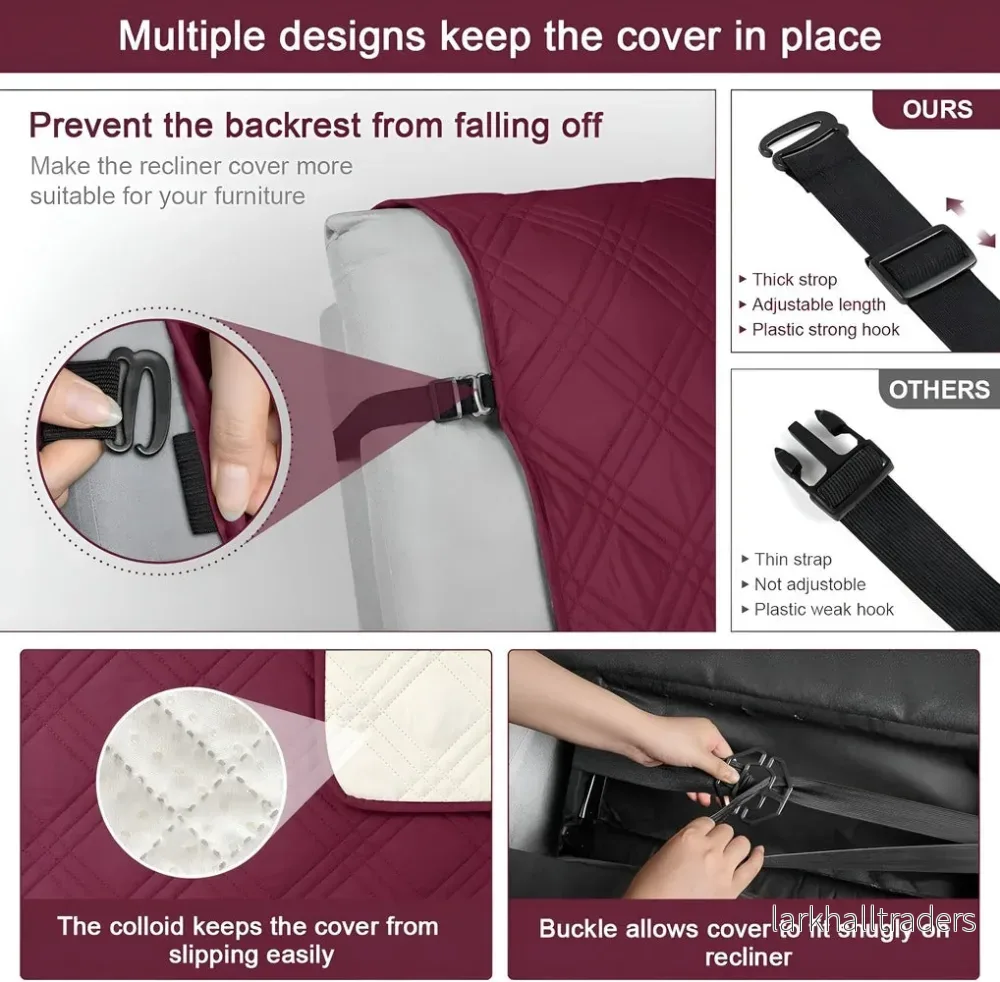 SnugGrid Shield – Rutigt Halkfritt Möbelskydd för Recliner-soffor - Bild 3