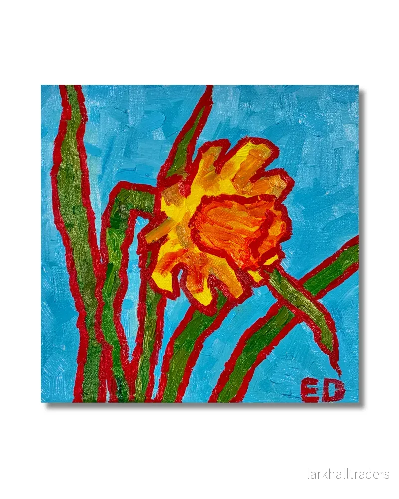 ”Daffodil” Original impasto oljemålning