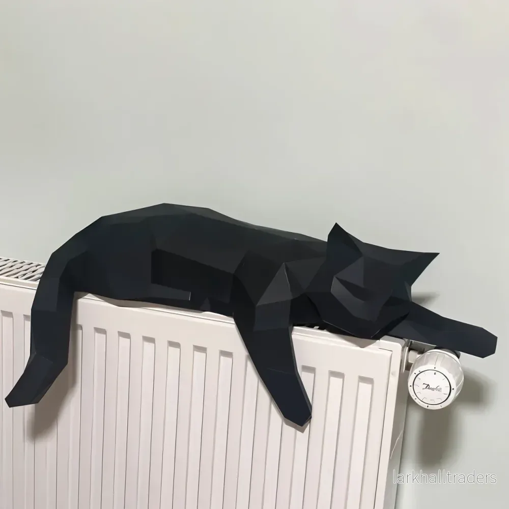 OriKat DIY – Modern 3D-Origamikatt för Kreativ Inredning - Bild 3