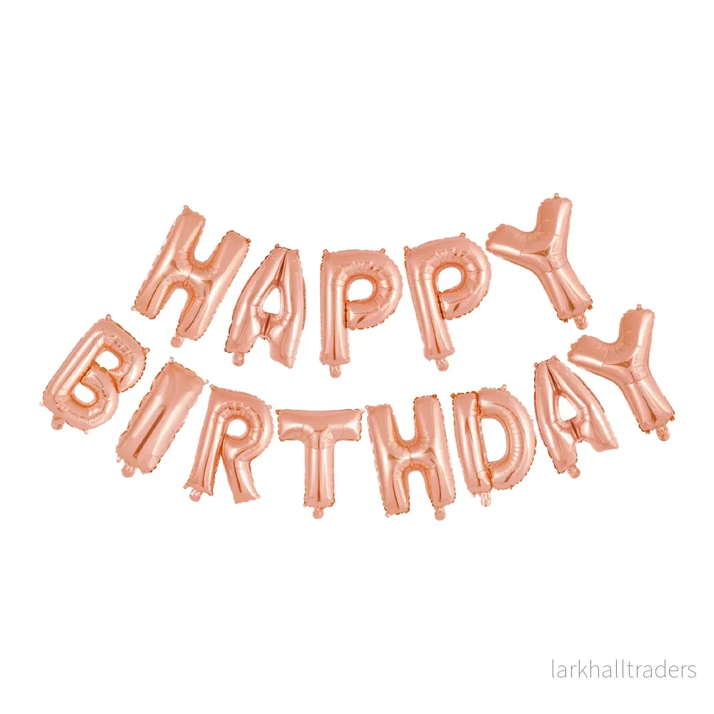 Folieballong, girlang happy birthday rosé Folieballong, girlang happy birthday rosé