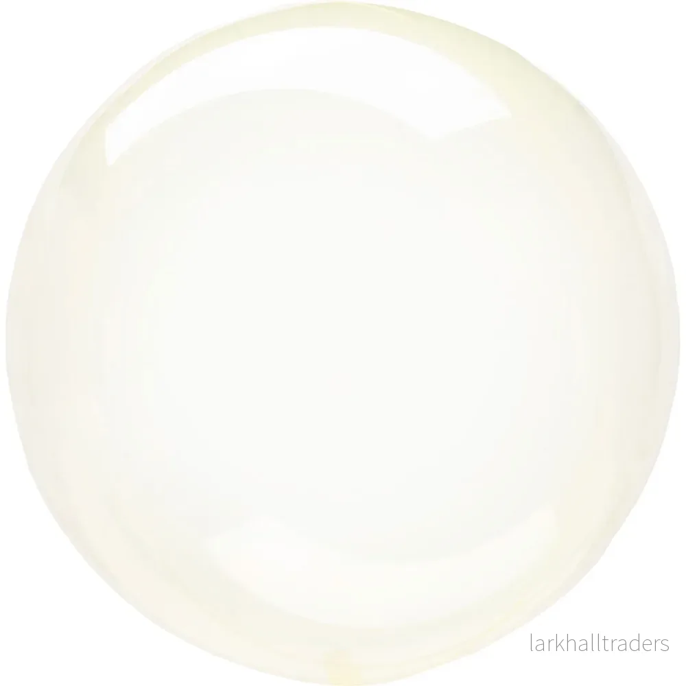 Klotballong, transparent gul 40 cm