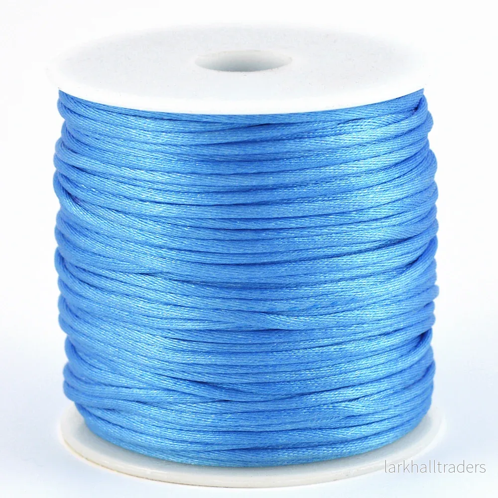 Satinsnöre, blå, 1,5mm