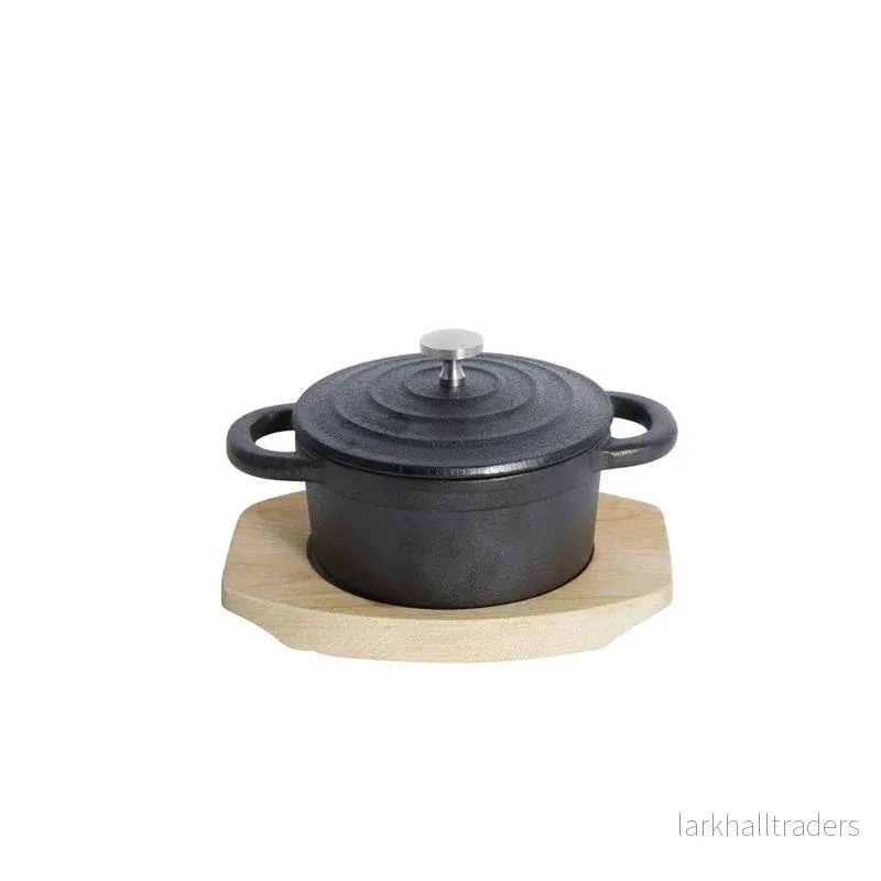 Mini Gjutjärnsgryta med Träunderlägg
