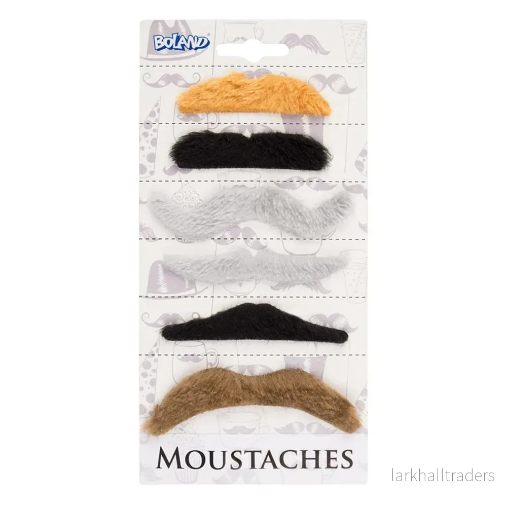 Mustascher, naturlig 6 st Mustascher, naturlig 6 st