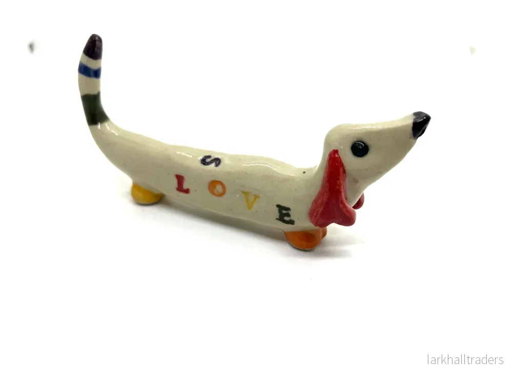 Keramik Butter Dachshund - Love is Love - Bild 3