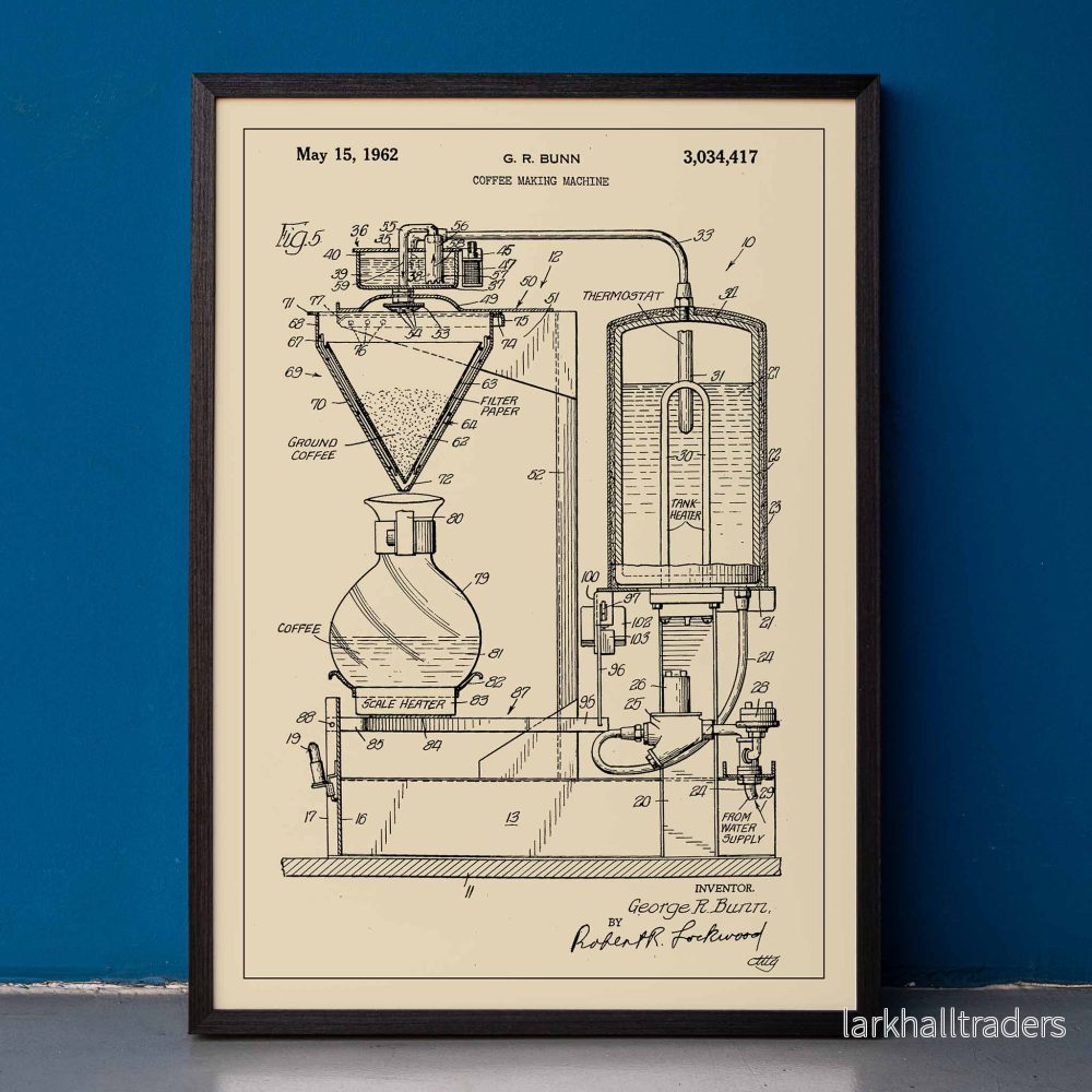 Kaffemaskinspatent Poster