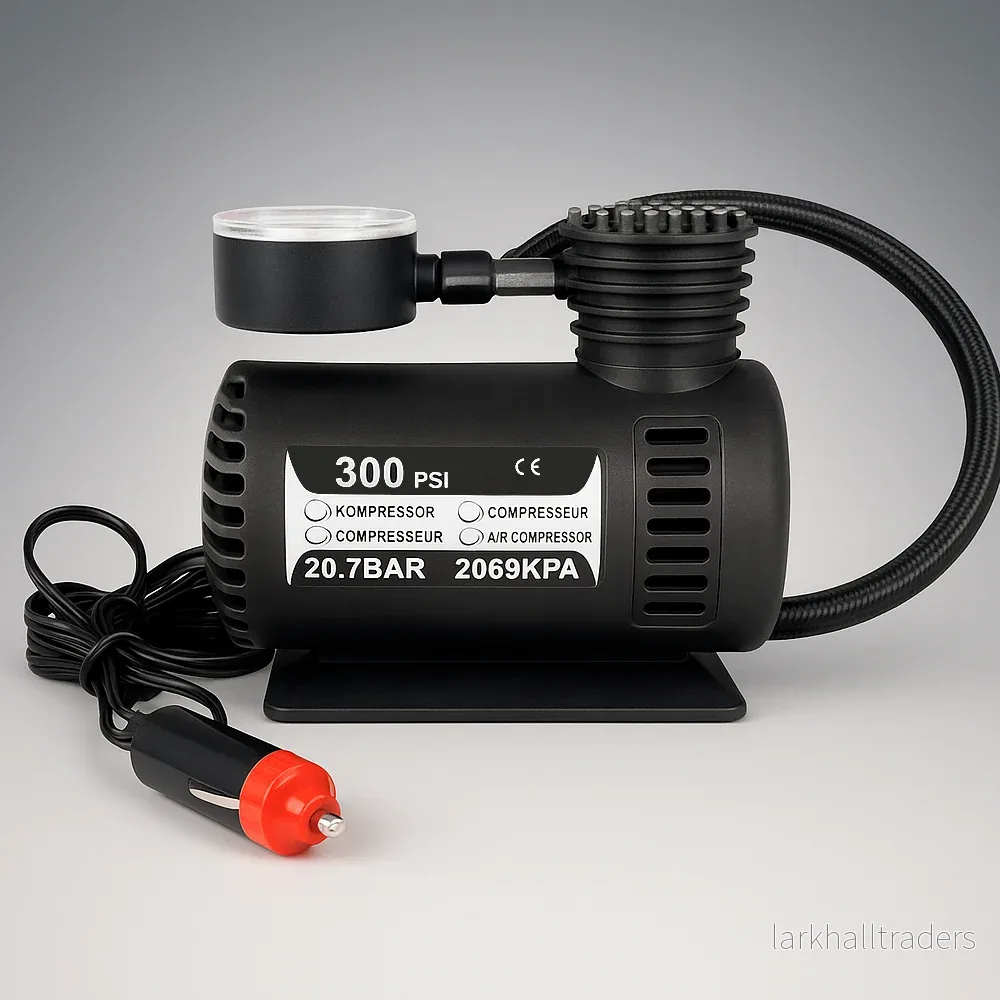 Kraftfull 300 PSI (20,7 bar) 12-voltskompressor – perfekt för bil, cykel, boll m.m. - Bild 2