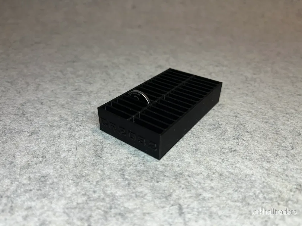Batteriorganisator för 30 st CR2032-knappcellsbatterier