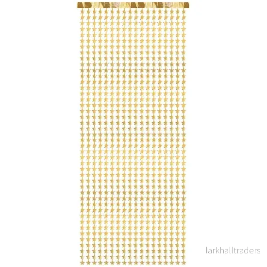 Glitterdraperi, stjärnor guld 100×245 cm Glitterdraperi, stjärnor guld 100×245 cm