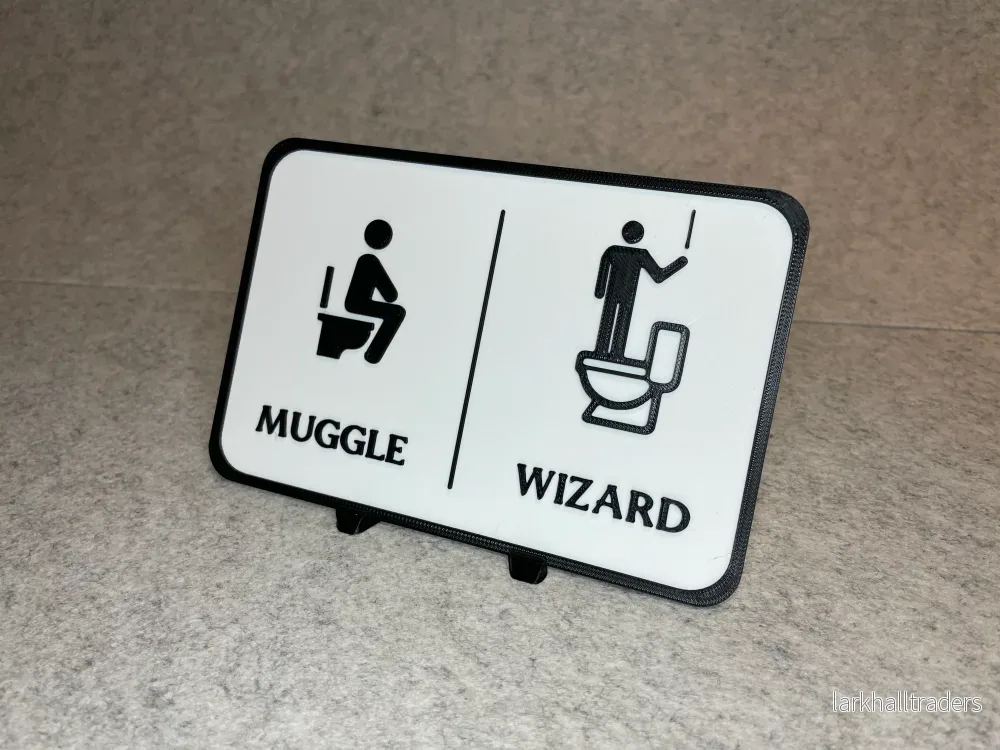 Badrumsskylt – Muggle / Wizard