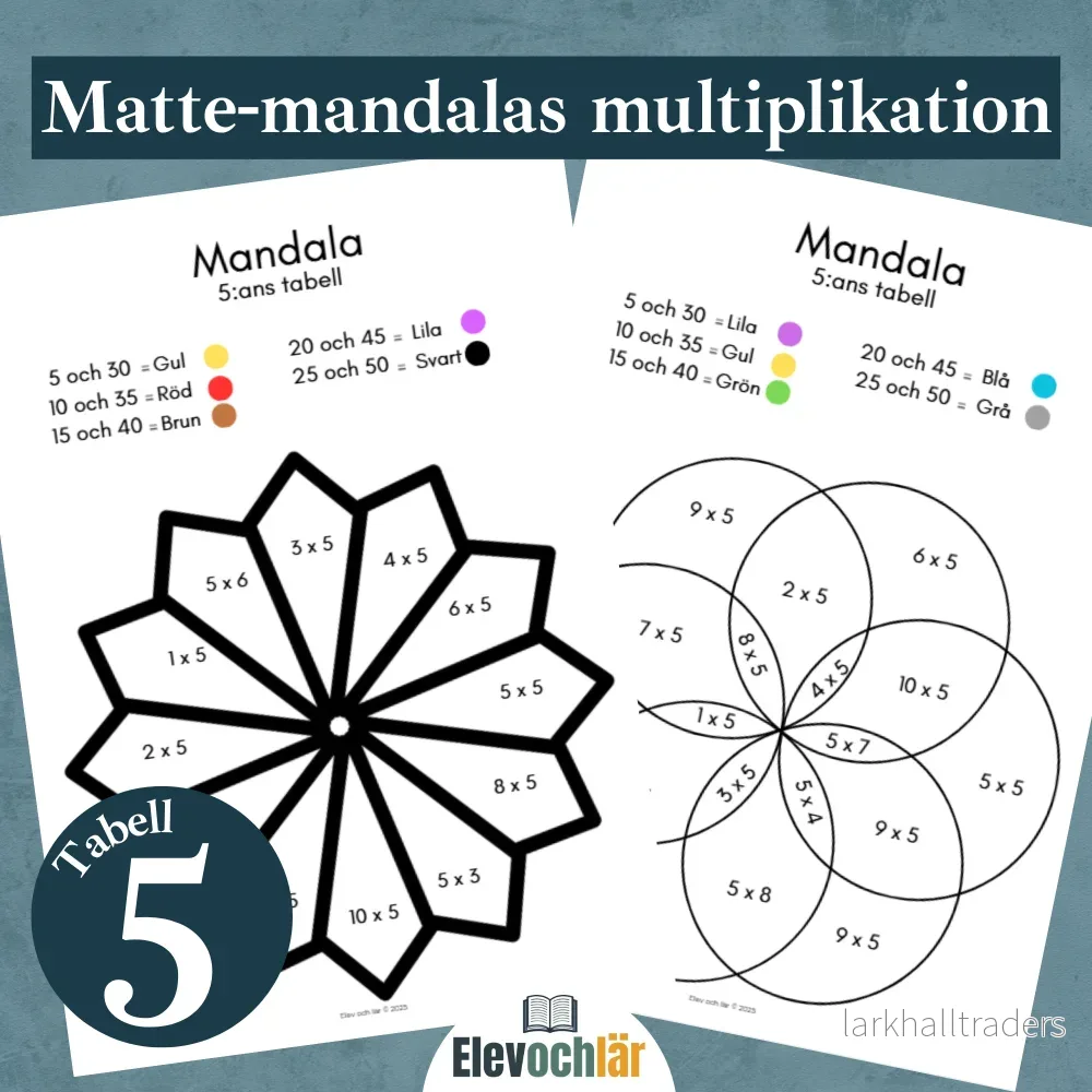 Matte-mandalas 5:ans multiplikationstabell - Bild 3
