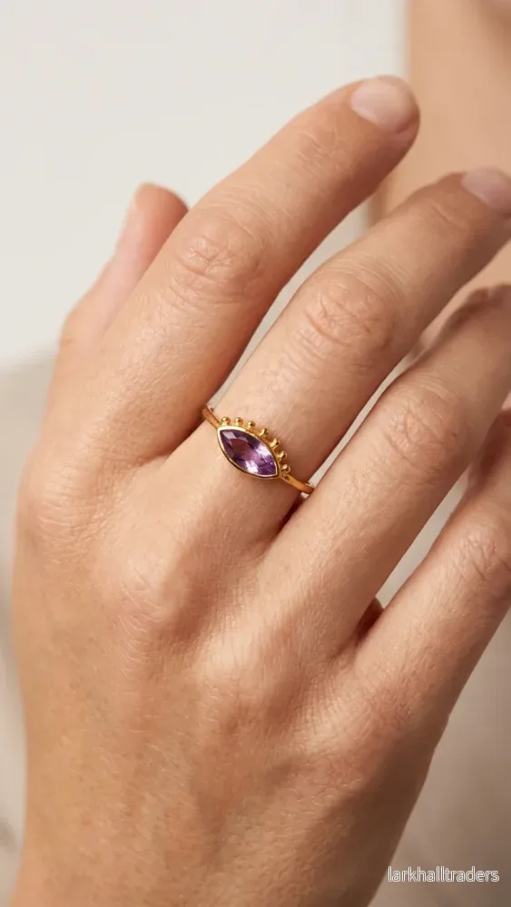 Justerbar ring IRIS med ametist - Bild 2