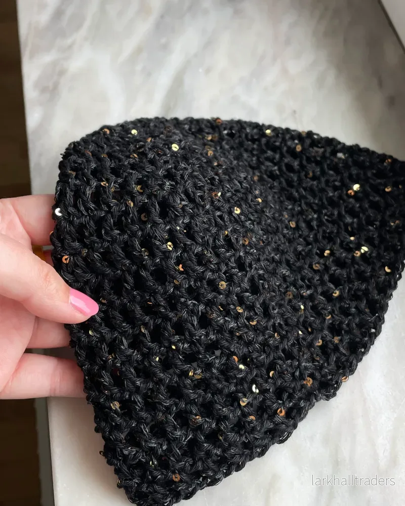 Glittermesh Mössa - Svart - Bild 3
