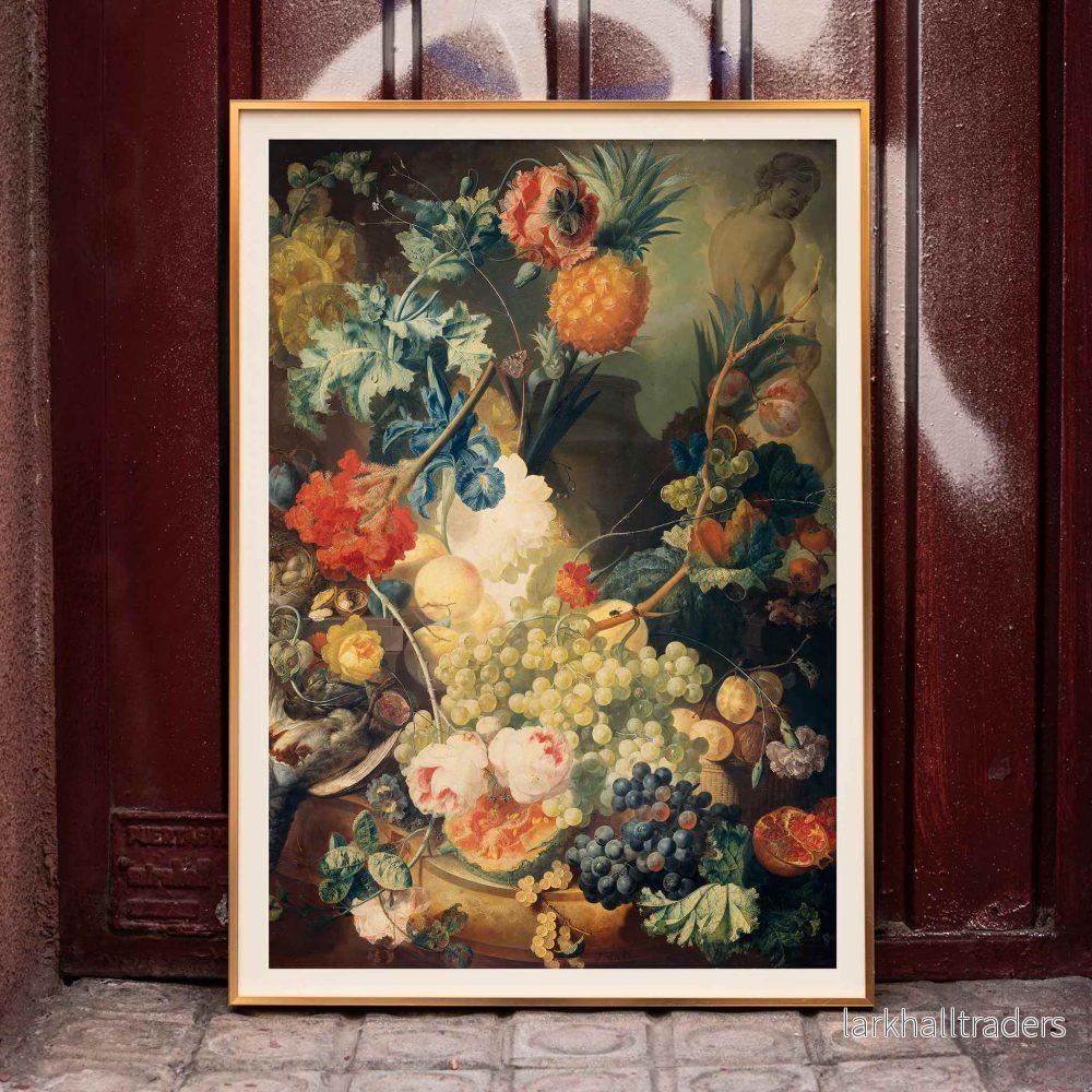 Blommor, frukt och fåglar Poster Blommor, frukt och fåglar Poster