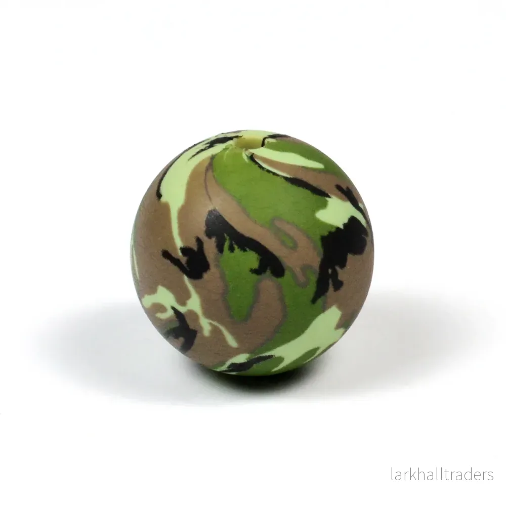 Silikonpärlor, camouflage, 19mm Silikonpärlor, camouflage, 19mm