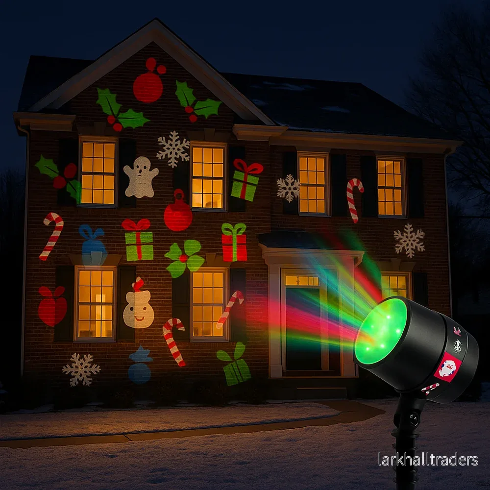 LED Magic Light-projektor – med 12 rörliga ljusmotiv LED Magic Light-projektor – med 12 rörliga ljusmotiv
