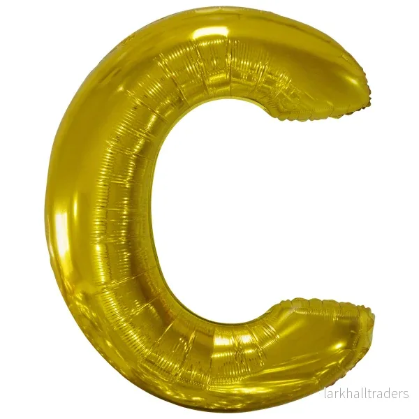 Folieballong, bokstav guld C 86 cm
