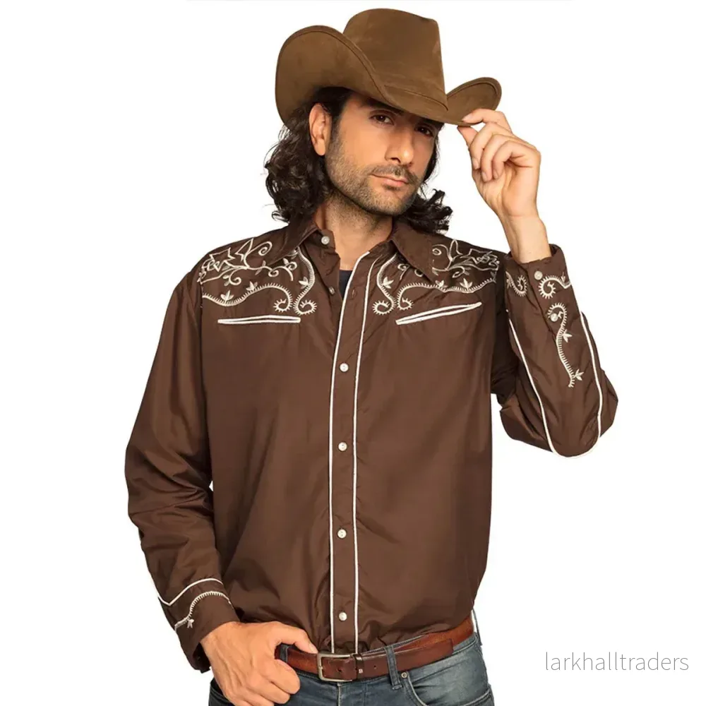Cowboyskjorta, brun Cowboyskjorta, brun