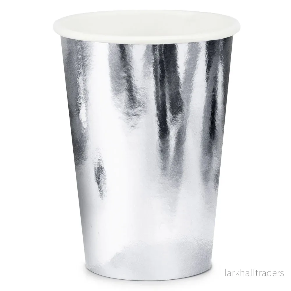 Pappersmuggar, silver 220 ml 6 st Pappersmuggar, silver 220 ml 6 st