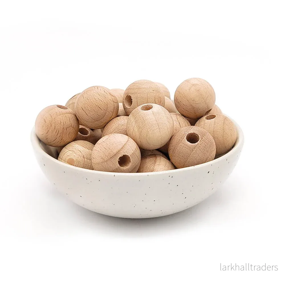 Träpärlor, 15mm, Premium Wood, 15st Träpärlor, 15mm, Premium Wood, 15st