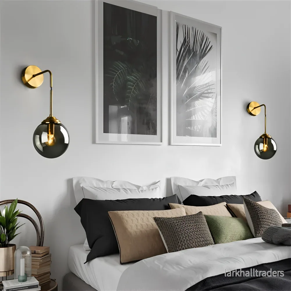 VetroLux – Vägglampa i Glas och Metall med Retro Industriell Design - Bild 2