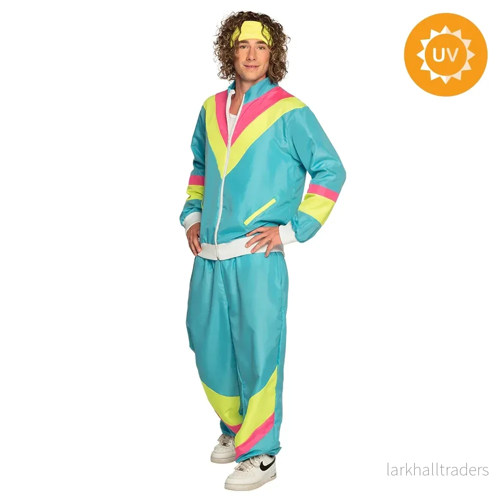 Träningsoverall, neon blå