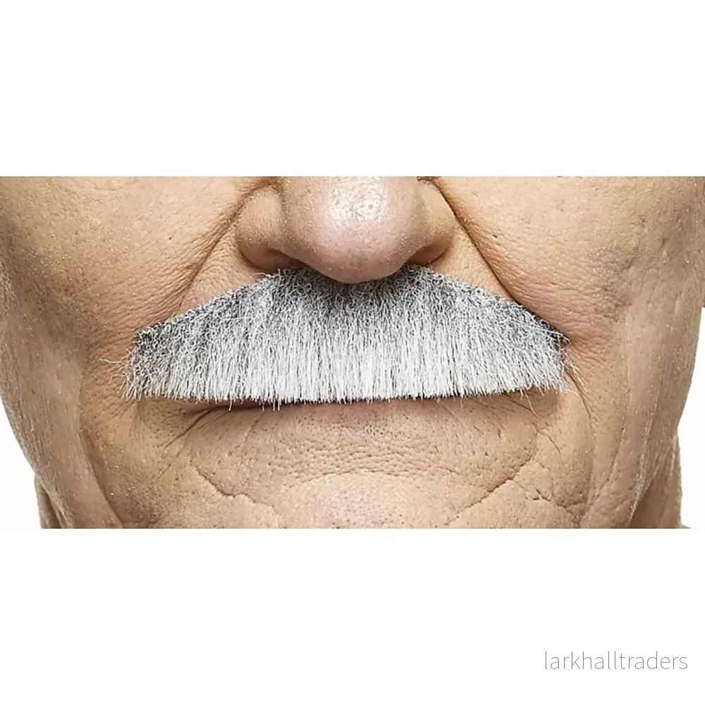 Mustasch, butler grå/vit Mustasch, butler grå/vit