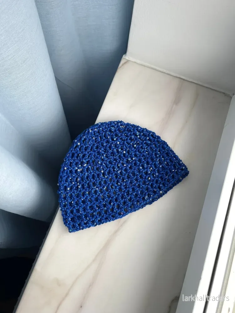 Glitter mesh mössa - Cobalt Blå
