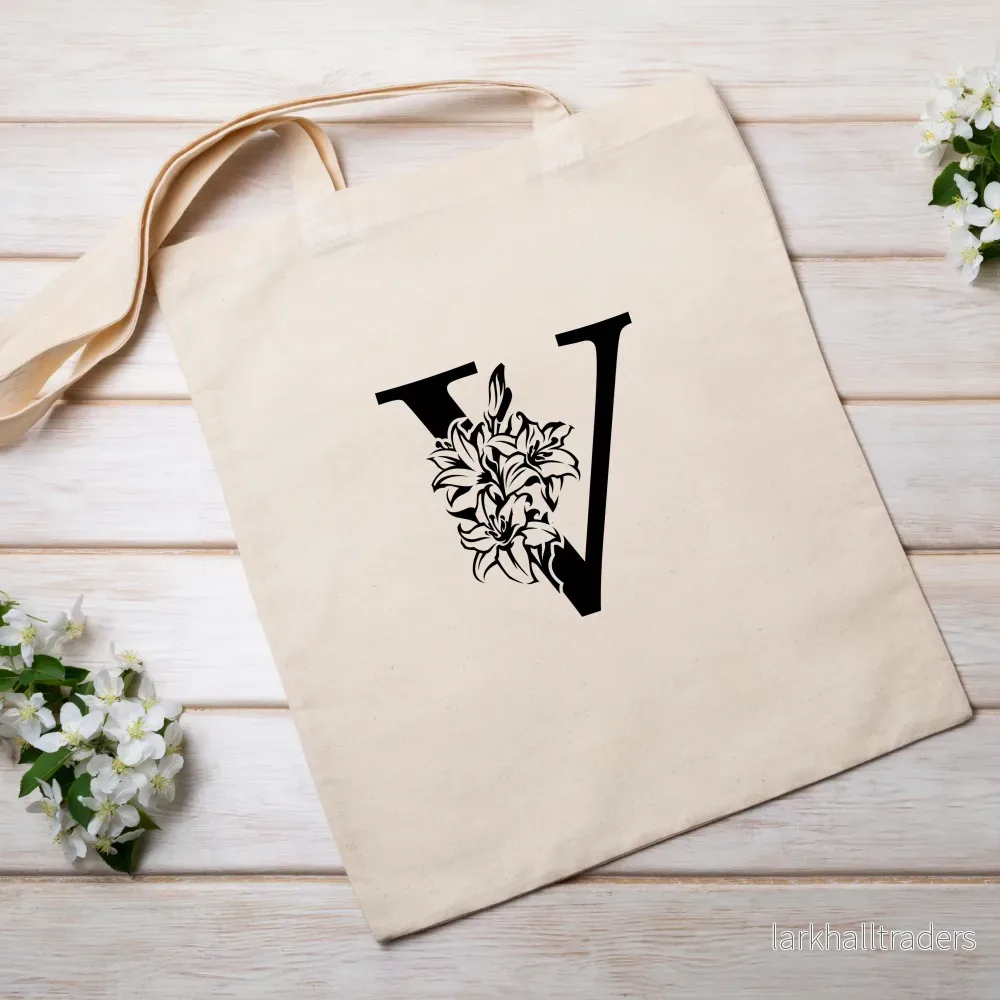 Monogram med blommor - skärfiler - Bild 2