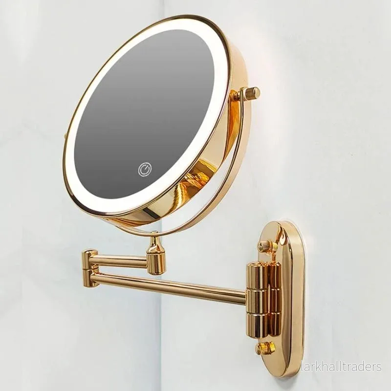 LumiBelle – LED Sminkspegel med Förstoring, Väggmonterad & 360° Roterbar LumiBelle – LED Sminkspegel med Förstoring, Väggmonterad & 360° Roterbar