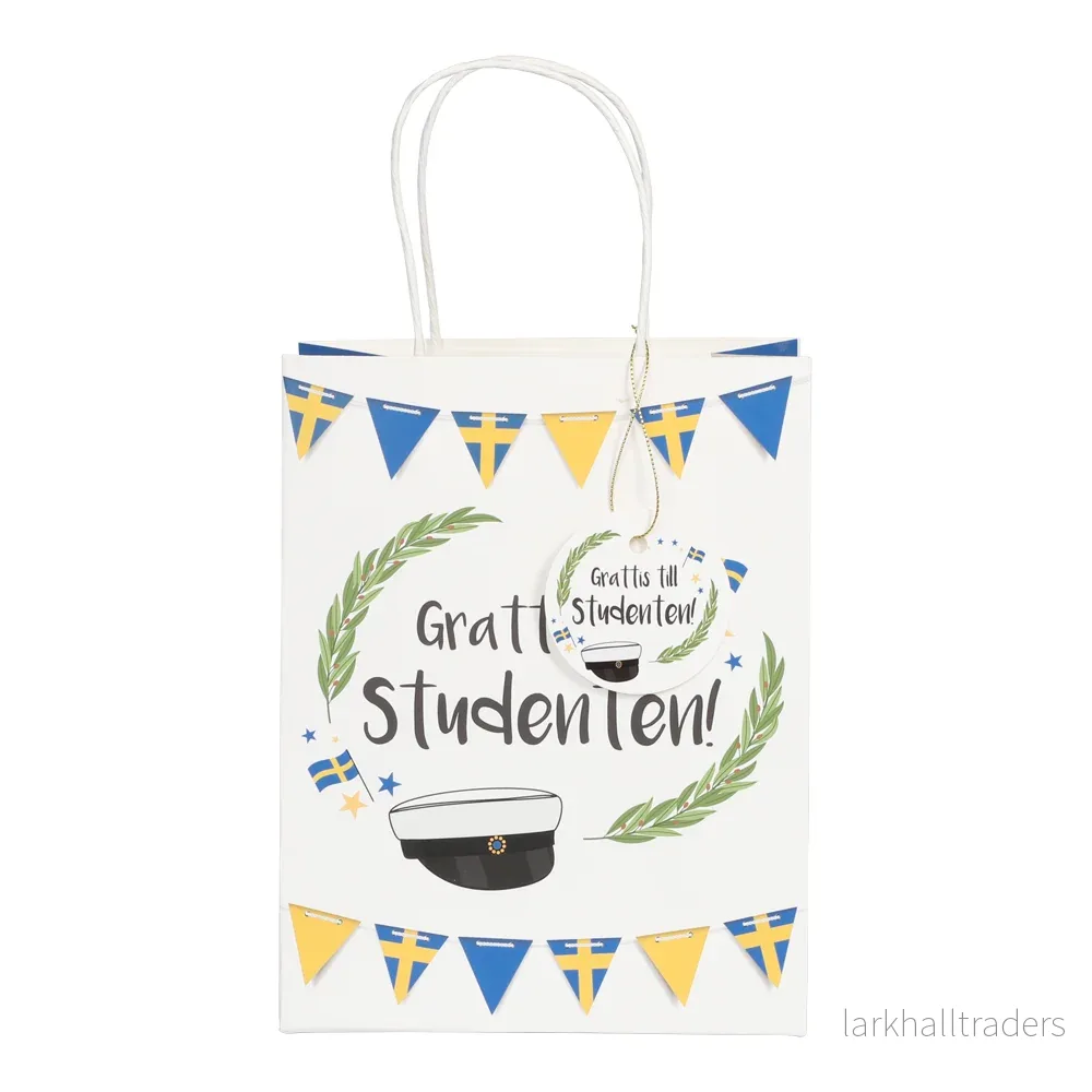 Presentpåse, grattis till studenten 18x32 cm - Bild 2