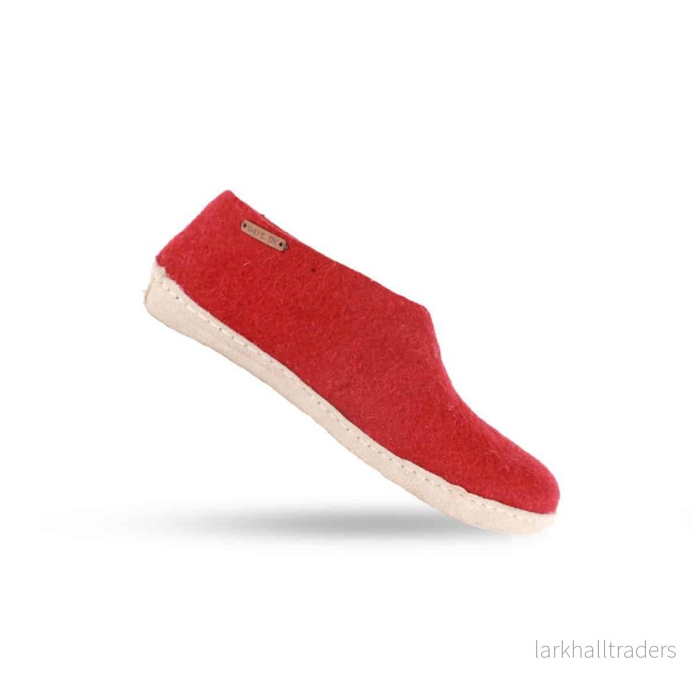 Ulltofflor (100% ren ull) med mockasula Ulltofflor (100% ren ull) med mockasula
