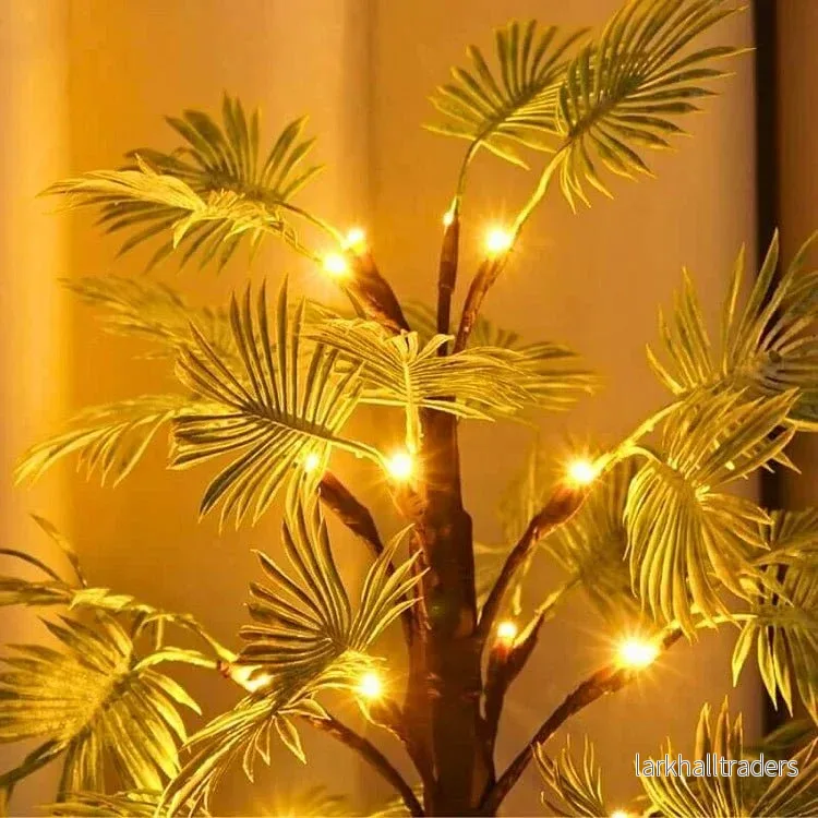 PalmGleam – Julinspirerad LED-palmbladslampa med varm belysning - Bild 2