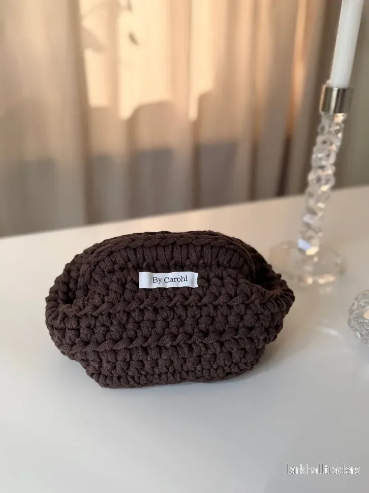 Virkad necessär med lås - Mörkbrun - Bild 2