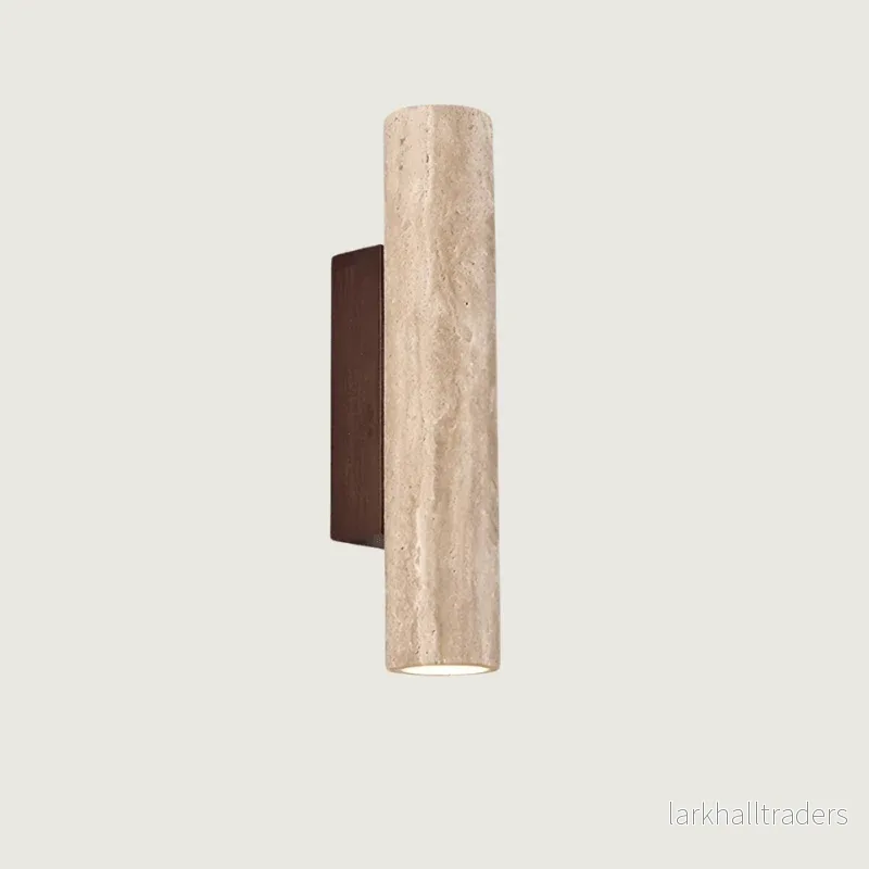 Up/down-vägglampa i naturlig travertin - Bild 2