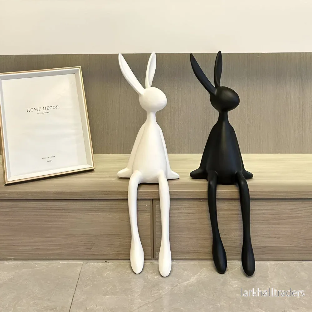 EasterNoble Hare – Modern Sittande Påskhare i Elegant Harzdesign - Bild 3