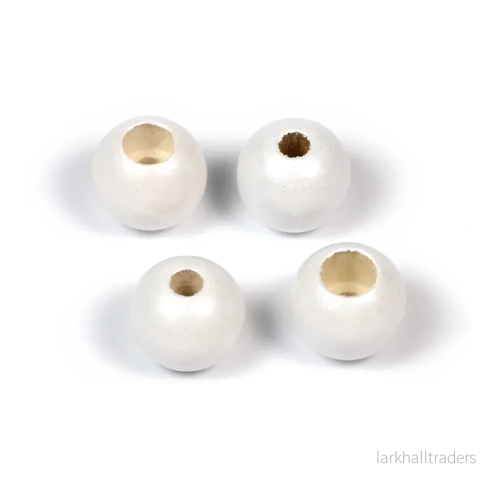 Säkerhetspärlor, 10mm, shiny-vit, 6st Säkerhetspärlor, 10mm, shiny-vit, 6st