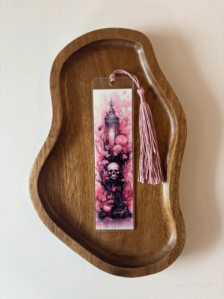 Bokmärke Transparent – Rosa Dödskalle Bokmärke Transparent – Rosa Dödskalle