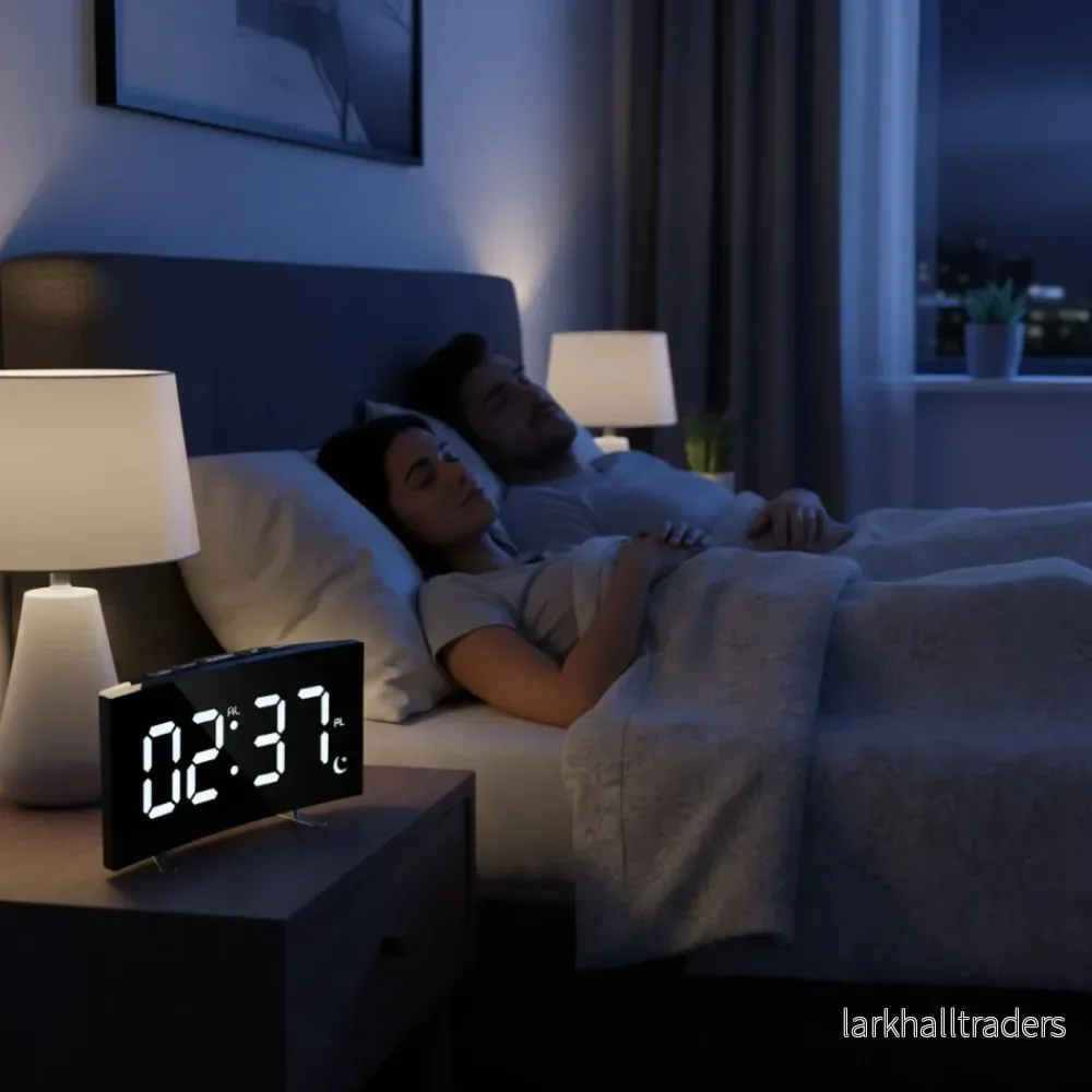 Digital väckarklocka med böjd LED-display - Bild 2