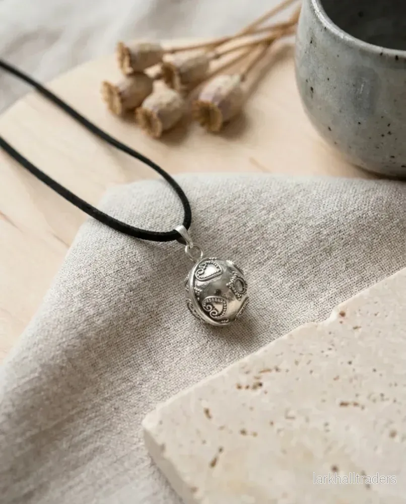 Halsband med änglaklocka i 925 silver – kärlek, 12 mm - Bild 2