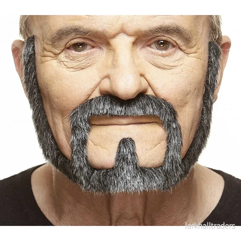 Mustasch med skägg, captain svart/vit Mustasch med skägg, captain svart/vit